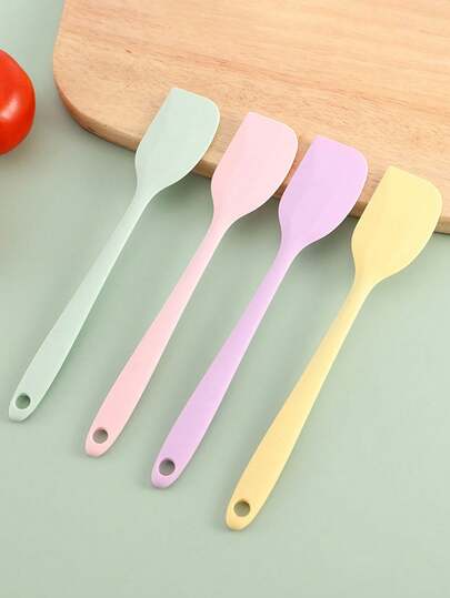 1pc Silicone Spatula,Cake Cream Cooking Silicone Spatula,Non Stick Silicone Spatula For Kitchen Cooking,Butter Knife,Scraper,Cream Shovel, Spatula, Mixing Scraper Tool,For Cream,Jam And Butter,Easy To Clean,Suitable For Daily Use