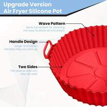 2 Pack Air Fryer Silicone Liners Set, Reusable Silicone Bowl Basket Fit, With Oven Glove, Non-Stick, Dishwasher , Replacement Of Flammable Parchment Paper, Baking Tray Oven Accessories, Baking Tools - 2 chiếc - Xem 4