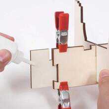 COSHANO 6 pinzas de resorte de metal de 10,2 cm, pinzas de resorte de metal, recubiertas de goma, color plata y rojo (6 Pzas - 2") - Gris - Ver 3