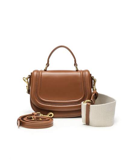 New Fashionable Versatile Red Mini Flap One Shoulder Casual Handbag & Crossbody Bag For Women, Winter