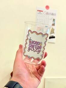 1 szt. Szklany kubek z szerokim otworem, mrożona kawa, szklany kubek, świąteczny prezent urodzinowy dla przyjaciela, najlepszy na Boże Narodzenie, idealny na Święto Dziękczynienia