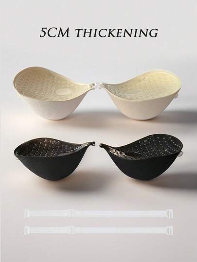 1pc/2pcs Thick Invisible Adhesive Bra/Breast Lift Tapes, Suitable For Dresses, Enhances Cleavage, Lifts And Shapes Petite/Small Bust