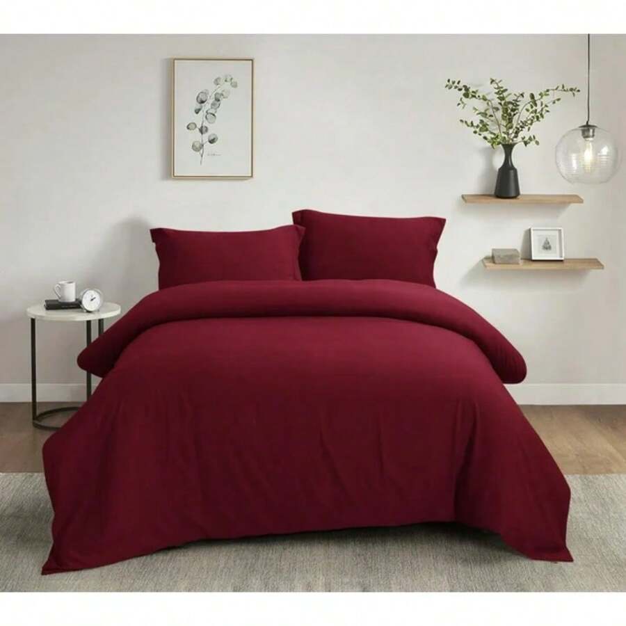 [Ultra Soft Colorless Bedding Set]| High-Density Microfiber Fabric| Anti-Fading And Stain-Resistant| King Size| Suitable For All Seasons