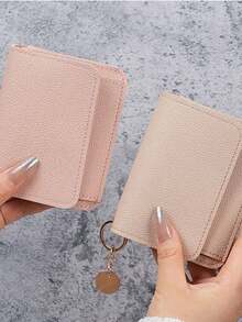 迷你复古素净零钱包拉链信用卡夹正品卡包正品卡包便携卡包女士钱包卡位短款可爱小号女士零钱包简约轻奢PU皮证件收纳包便携简约可装零钱身份证银行卡等卡适合送朋友家人是不错的节日礼物