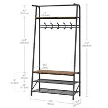 Clothing Racks - 31,5"W 1 Reihe Haken Braun - Übersicht 3