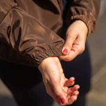 Women's Windbreaker Jacket, Semi-Lined, Water-Resistant, Ultra-Light, Sportswear - Rust Brown - View 7