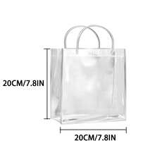 20 piezas de bolsas de regalo transparentes de PVC reutilizables con asas - Ideal para bodas, cumpleaños y fiestas, solución de empaque versátil