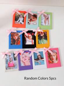 1/3/5 إطار صور مغناطيسي ملون بحجم 3 بوصة، مغناطيس ثلاجة لكاميرا فورية بحجم 3 بوصة، إطارات بتصميم الفيونكة الكلاسيكية للمكتب والمنزل والسبورات والخزائن والثلاجات، ديكور متعدد الاستخدامات، هدايا عيد ميلاد وعيد الميلاد المبتكرة - متعدد الألوان - مشاهدة 14