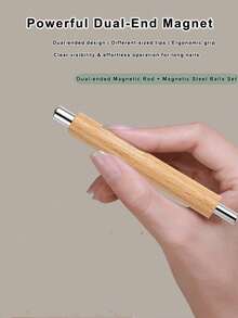 Double Ended Magnetic Nail Art Stick - Wooden Handle Cat Eye Effect Roller For Nail & Pedicure Care, Professional Salon & DIY Manicure Tool, Nail Design Accessories With Strong Magnet,Suitable For Home Nail Salon DIY, Nail Art Supplies, Nail Art Tools, Back To School, Nail Art, Press-On Nails, Manicure And Pedicure Tools.Friend Gifts, Female Gifts, Halloween Supplies, Travel Supplies, Christmas Supplies