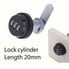 Candado de combinación de 3 dígitos de aleación de zinc - Acabado cepillado, de contraseña mecánica para gabinetes, buzones y puertas