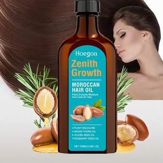 100ml Aromatherapy Hair Essential Oil - Argan & Jojoba Oil Blend, Hydrating And Smoothing Hair Care Oil For Women's Daily Use Before Styling Or Night Repair