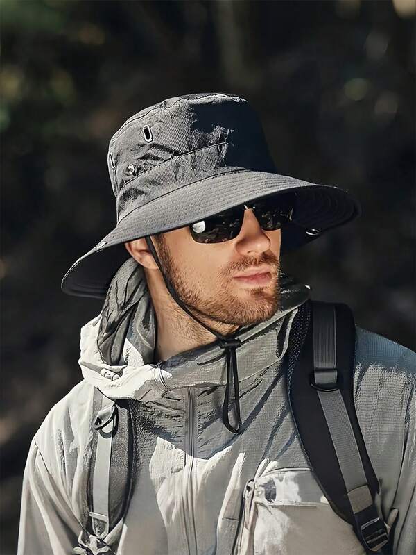 Outdoor Sun Hat Mountaineering Hat Large Brim Breathable Hat Men's And Women's Sunscreen Hat UV Protection Couple Fighting Hat