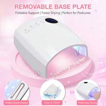 45LEDS Rechargeable UV LED Nail Dryer Removable With Support With LCD Display Convenient Nail Lamp With Handle Used To Quickly Dry All Gel Nail Polish Professional Nail Enhancement Tools