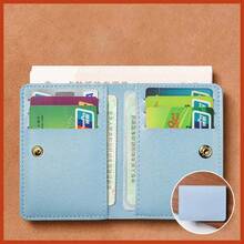 Classic Retro Wallet Minimalist Folding Button Coin Purse Driver's License Card Holder Soft Leather Wallet Unisex Short Slim Credit Card Case For Women Money Wallet Mini Wallet Purse Wallet Small Wallet Cute Wallet