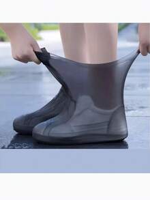 1/2pcs Reusable Outdoor Latex Rain Boots Covers, Waterproof Shoe Protectors For Rainy Days. Available In Multiple Colors, Durable And Long-Lasting. Foldable Colorful Silicone Shoe Covers, Portable Waterproof Shoe Covers