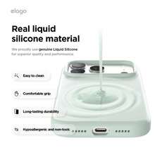 Elago High Quality Magnetic Liquid Silicone Case For IPhone 17 Pro, Compatible With MagSafe, Liquid Silicone Material, Protective Cover, Shockproof, Slim Phone, Fashion, Velvet - For Men, For Women, Luxury, Fashion, Minimalist - 薄荷 - 查看 7