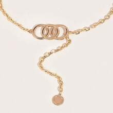 1pc/2pcs Shiny Gold Metal Underwire Waist Chain For Women, Suitable For Long Dress, Evening Gown, Wedding, Party, Business Meeting, Elegant Fall, Autumn, Halloween