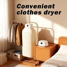 Intelligent, Convenient, And Fast Drying Clothes Dryer, Small Foldable Storage Clothes Dryer With Remote Control And Drying Cover, Suitable For Business Trips And Home Use. - White - View 11