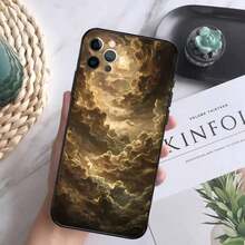Funda de Teléfono de Pintura de Arte Renacentista Compatible con  16,15,14,13,12 Mini 11 Pro XR,X,XS,MAX 7,8 Plus Funda de Silicona Suave Negra, Funda Compatible con  17,  17 Pro,  17 Pro Max - z6 - Ver 7