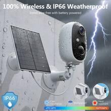 2K Solar Camera Outdoor Wireless, 2.4GWiFi Cameras For Home Security With Solar Panel, 5200mAh Battery, Spotlight Color Night Vision, AI Motion Detection, Siren Alarm, 2-Way Talk, IP66, Cloud/SD Storage EasyInstallation For Home/Garage/Commercial - With Solar Panel - View 2
