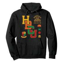 HBCU Historically Black Colleges Universities Grad Alumni Pullover Hoodie ,Men's Hooded Sweatshirt, Lightweight And Ultra - Comfortable, A Must - Have For Daily Strolls, Travel And Outdoor! - 黑色 - 查看 1