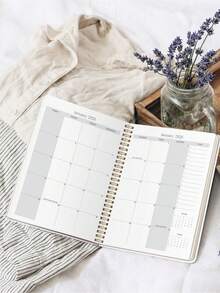 1 Stück 2026–2027 Monatskalender Notizbuch, Jan 2026-Dez 2027, 2-Jahres-Spiralmonatsplaner mit Kalender, Notizen & To-Do-Listen, Termine, Fristen, Feiertage, für Schule, Bürobedarf, Halloween