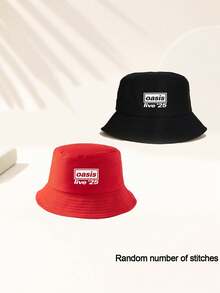 1 o 2 paquetes de "Oasis Live" Gorros de pareja con estampado de letras de 25', adecuados para viajes al aire libre, vacaciones en la playa, protección solar, estilo universitario, esenciales para cruceros, adecuados para vacaciones y combinación de moda casual, mejores regalos de vacaciones. Cálido en invierno