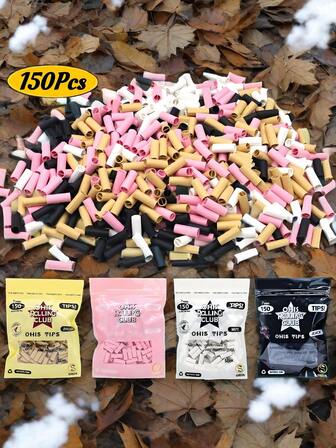 150 st/7 mm ultratunna svampfilter för cigaretter, högkvalitativa rökfilter kan minska nikotinintag och förbättra din rökupplevelse. Perfekt cigaretttillbehör som present till pojkvän och flickvän på alla hjärtans dag.