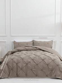 Juego de ropa de cama de 3 piezas tamaño king con volantes y flores en unicolor, 2 fundas de almohada incluidas - Lujosa microfibra - Suave y cómoda - Gris - Ver 19