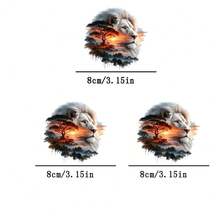 1/Pc, 2/Pcs, 3/Pcs Lion Heat Transfer Stickers Applicable For Clothing T-Shirts, Masks, Vests, Jackets, Hoodies, Pillows, Jeans, Backpacks, Etc. A-Grade Washable Stickers - Multicolor - View 9