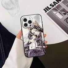 Custodia per iPhone Kimetsu No Yaiba, Custodia per iPhone Kocho Shinobu, Custodia nera per iPhone 16 15 11 13 14Pro Max Plus X Xr Xs Max 12Mini, compatibile con più modelli