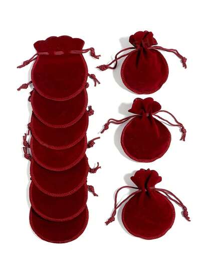 10 pezzi Sacchetti di velluto con cordoncino - Piccoli sacchetti regalo per bomboniere di matrimonio, caramelle di Ognissanti, sacchetti regalo di Natale