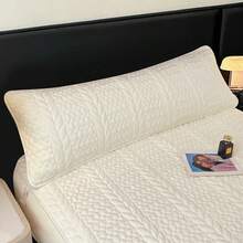 1 față de pernă din pluș cu model geometric, culoare solidă, față de pernă lungă, matlasată din catifea lapte, groasă, pentru cupluri (fără inserție de pernă), moale ca mătasea, prietenoasă cu pielea, caldă și confortabilă, lavabilă la mașină, potrivită pentru dormitor, cameră de oaspeți, cămin, se potrivește cu paturi twin, duble, queen-size, culoare solidă, cadou ideal de Crăciun