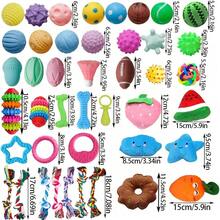 10pcs Pet Chew Toys, Dog Balls Chew Toys, Plush Sound Effect Toys, Puppy Biting Toys, Realistic Plush Toys, Snack Dispensers, Dental Cleaning, Unique Shape Pet Toys, Relaxation & Interactive Fun Toys, Suitable For Small, Medium & Large Dogs Indoor/Outdoor Play, Easy Storage, Random Style & Color - Multicolor - View 7