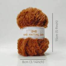 3 Groups Of 50g, Total 150G Faux Fur Yarn [1387] Feather Yarn Thread Skeins, Suitable For Weaving Hats, Scarves, Home Products, 100% Polyester, Approx. 32m/34 Yards Per Skein