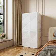 HOKZYHOUSE Kleiderschränke, Faltbare Garderobe mit 5 Würfeln, 1 Kleiderstange - Sehr einfache Montage, Mehrzweckgarderobe für Wohnzimmer, Schlafzimmer, Wohnung