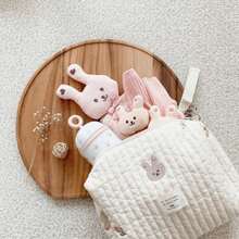 1pc Changing Bag With Cute Animal Embroidery - Multifunctional Large Capacity Diaper Bag And Baby Essentials Handbag, Large Capacity Multifunctional Baby Diaper Bag, Unisex Portable Changing Bag, Easy-To-Clean Material, Newborn Travel Storage Bag, Stylish And Lightweight Diaper Storage Bag, Baby Daily Necessities Storage, Change Of Clothes Storage, Socks Storage, Bottle Storage, Bib Pad Storage, Suitable For Daily Use - Multicolor - View 8