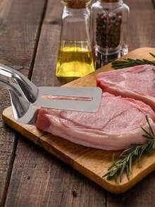 1 Pc Stainless Steel Multi-Functional Frying Clip For Steak, Fish, Meat, AndTNoodles -Ideal For Barbecues And Baking - Easy To Use