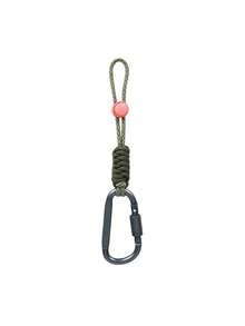 1 pièce Corde de suspension multifonctionnelle pour bouteille d'eau de plein air, avec boucle d'escalade, corde tressée robuste, sangle anti-chute, crochet mains libres, anneau de crochet en aluminium robuste, corde de parapluie de plein air créative, crochet en alliage d'aluminium, corde de suspension antivol, accessoire de sac