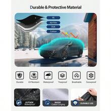 Cubierta para Auto Universal Impermeable con Cremallera, Anti - y Antipolvo - Funda de Lona con Tira Reflectante para Exterior Negro, SUV - 530x200x180CM - Negro + SUV-530x200x180CM - Ver 2
