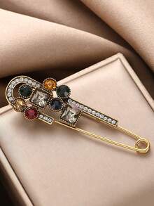 1 chiếc trâm cài áo lớn sang trọng cổ điển, thiết kế sáng tạo cá nhân hóa, kẹp quần jean/váy/quần - Nhiều màu - Xem 11