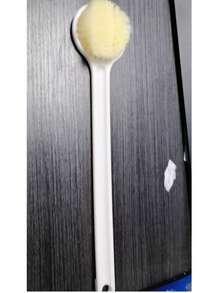 1pc Soft Bristle Shower Brush, Toilet Brush, Back Scrubber, Long Handle Bath Brush, Shower Brush, Nylon Soft Bristle Back Brush, Bathroom Brush, Shower Brush, Long Handle Shower Brush, With Exfoliating Wash Pad, Suitable For Body And Back - Massage And Exfoliate Skin In Bathroom, Personal Care And Cleaning Tool, Bathing Scrubber