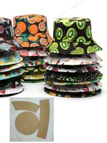 透明亚克力渔夫帽缝纫模板 | 成人及儿童DIY渔夫帽图案 | 可重复使用的精准对齐裁缝工具 - 彩色 - 查看 5