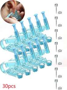 20/10/5PCS Disposable Ear Piercing Gun Kit Asepsis Healthy Easily Use Nose Lip Earring Piercer Tool Machine Set Ear Studs Body Jewelry Accessories