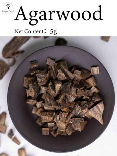 5g Agarholz, Agarholz Stücke, rein natürlich von hoher Qualität, milder Duft, Räucherwerk für Zuhause, beruhigend und schlaffördernd, Yoga, Anbau, Gesundheit, Studium, Meditation, Konzentration, Büro