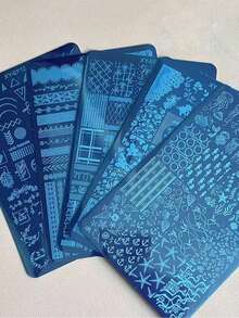 1 Peça Placa de Carimbo de Arte de Unhas, Edição Limitada de Novo Estilo INS, Designs Incluem Ponta Francesa, Borboleta, Laço, Coração, Renda, Floral, Arco-íris, Estrela, Amor, Fogo de Artifício, Margarida, Água-viva, Concha, Estrela do Mar, Alga, Golfinho, Cauda de Peixe, Gancho de Pirata