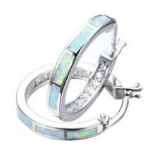 Blue Round Earrings Fashionable Men's And Women's Earrings, Suitable For Daily, Wedding, Party Wear, Suitable For Wives, Daughters, Good Friends As Birthday Gifts, Holiday Gifts - 粉色 - 查看 8