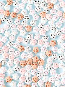 20/30/50Pcs Mini Kawaii Cat Bear Star Slime Charms Assorted Cute Decoden Embellishments, Cute Slime Accessories, Panda Rabbit Star Bulk Flatback Resin Charm For Phone Junk Case,Scrapbooking Crafting, Nail Art Craft & DIY Decoration