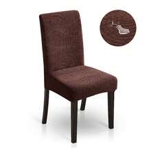 6件套弹力提花防溅餐椅套，可拆卸机洗，适用于客厅、餐厅、酒店、俱乐部和酒吧家具装饰的厨房座椅保护套 - 彩色 - 查看 13