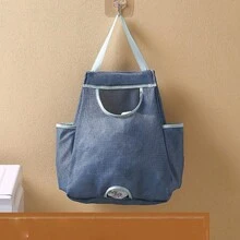 Wall Mounted Grid Trash Bag Dispenser, Washable Plastic Bag Holder And Kitchen Storage Organizer, Kitchen Trash Bag Storage Shenanigans, Plastic Bag Organizer For Shopping Bags, Wall Mounted Extractable Organizer Collection - Multicolor - View 24